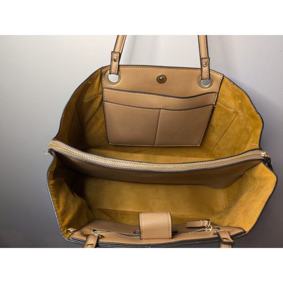 Steve Madden quilted camel tan fall shoulder bag - Picture 6 of 10